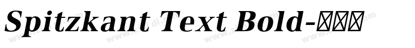 Spitzkant Text Bold字体转换 Spitzkant Text Bold字体转换